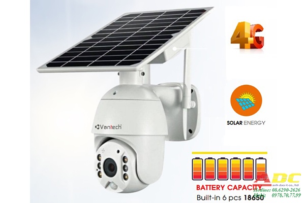 Camera IP 4G dùng pin năng lượng mặt trời 2.0 Megapixel VANTECH VP-2506B-4G